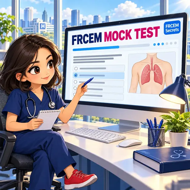 FRCEM mock test study illustration